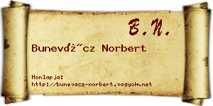 Bunevácz Norbert névjegykártya